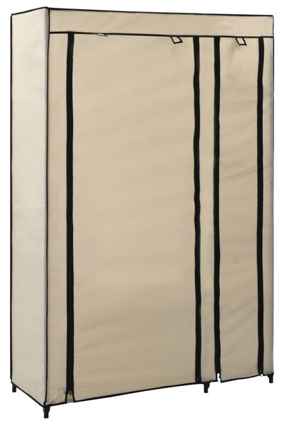 2 db krémszínű összecsukható szövet ruhásszekrény 110x45x175 cm