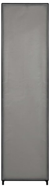 Szürke ruhásszekrény 4 tárolórekesszel 175 x 45 x 170 cm