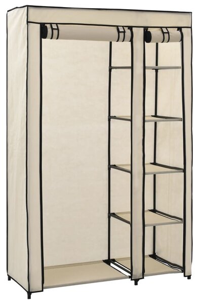 2 db krémszínű összecsukható szövet ruhásszekrény 110x45x175 cm
