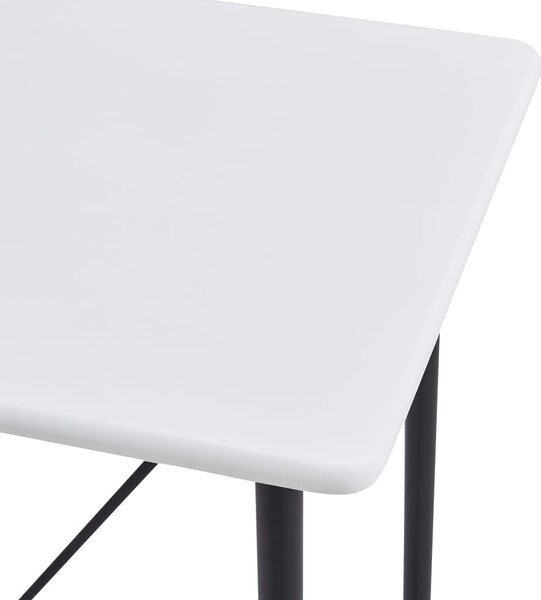 Fehér MDF bárasztal 120 x 60 x 110 cm