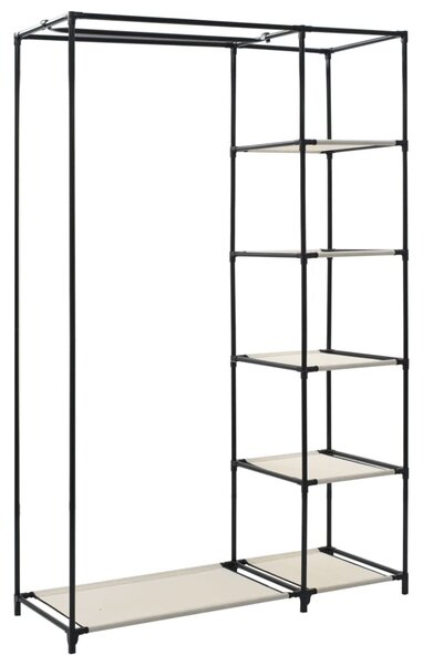 Krémszínű összecsukható szövet ruhásszekrény 110 x 45 x 175 cm
