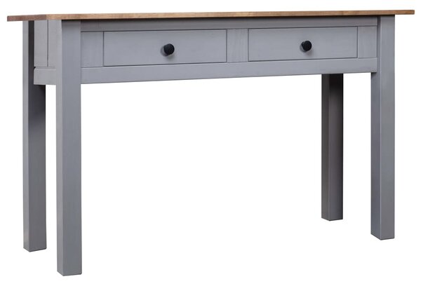 Szürke tömör fenyőfa panama konzolasztal 110 x 40 x 72 cm