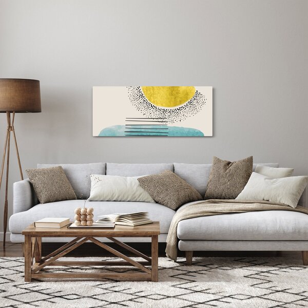 Kép - Absztrakt festmény a strandról N⁰2 (120x50 cm)