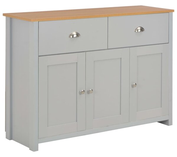 Szürke komód 112 x 35 x 81 cm