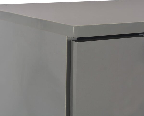 Szürke magasfényű tálalószekrény 107x35x80,5 cm