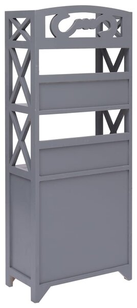 Szürke császárfa fürdőszobaszekrény 46 x 24 x 116 cm
