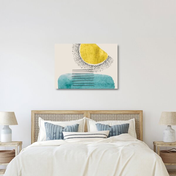Üveg kép - Absztrakt festmény a strandról N⁰2 (70x50 cm)