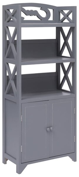Szürke császárfa fürdőszobaszekrény 46 x 24 x 116 cm