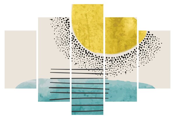Kép - Absztrakt festmény a strandról N⁰2 (150x105 cm)