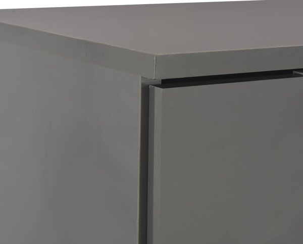 Magasfényű szürke szerelt fa tálalószekrény 71x35x80 cm