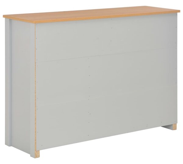 Szürke komód 112 x 35 x 81 cm