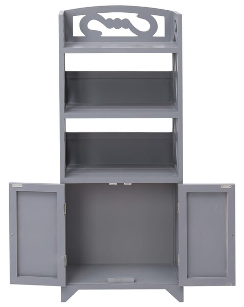 Szürke császárfa fürdőszobaszekrény 46 x 24 x 116 cm