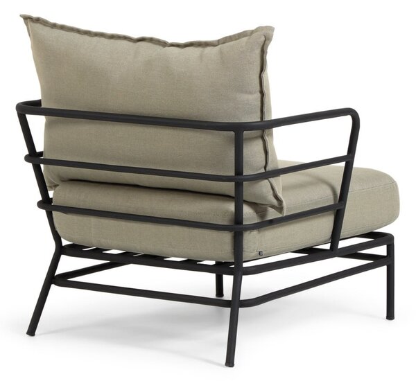 Mareluz bézs fémszerkezetű kerti fotel - Kave Home