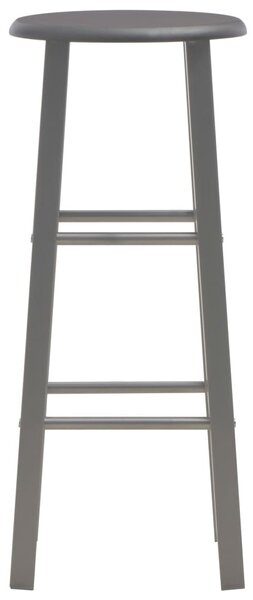 2 db antracitszürke MDF bárszék
