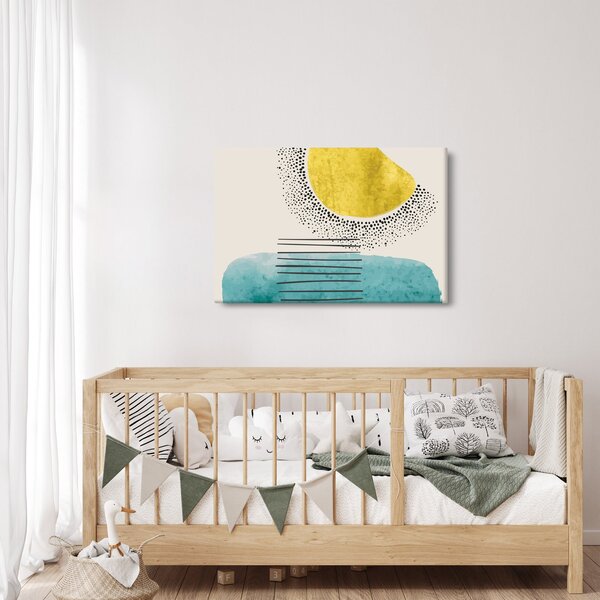 Kép - Absztrakt festmény a strandról N⁰2 (90x60 cm)