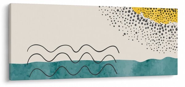 Kép - Absztrakt festmény a strandról N⁰1 (120x50 cm)