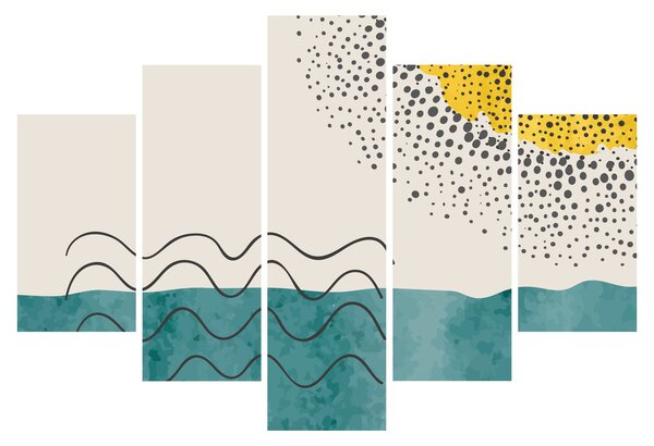 Kép - Absztrakt festmény a strandról N⁰1 (150x105 cm)