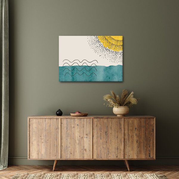 Kép - Absztrakt festmény a strandról N⁰1 (70x50 cm)