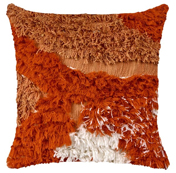 2 db díszpárna SAGENIA Pamut 45 x 45 cm Narancssárga Absztraktmintás