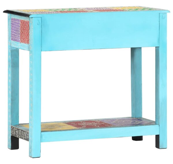 Kézzel festett tömör mangófa tálalóasztal 80 x 35 x 75 cm