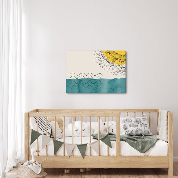 Kép - Absztrakt festmény a strandról N⁰1 (70x50 cm)