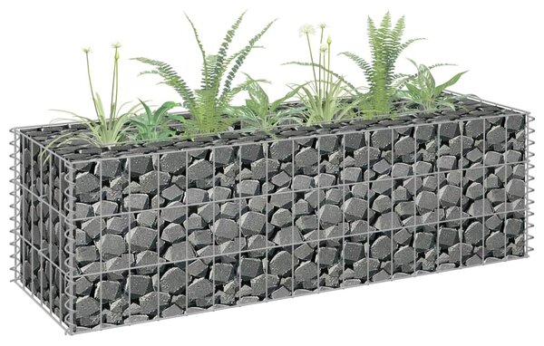 Horganyzott acél gabion magaságyás 90 x 30 x 30 cm