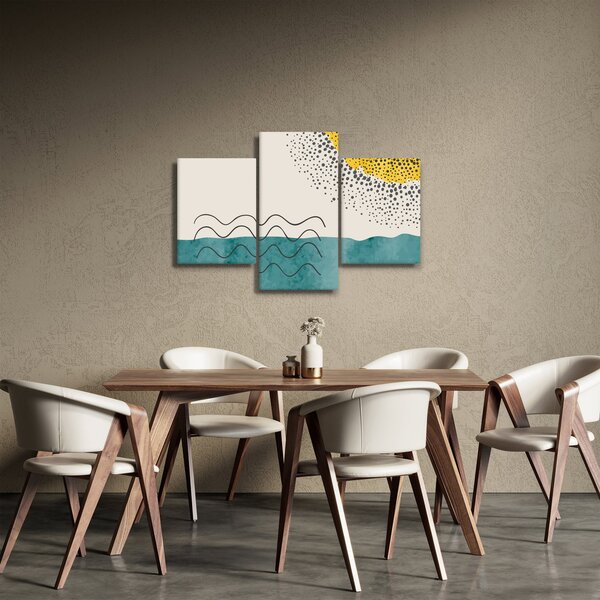 Kép - Absztrakt festmény a strandról N⁰1 (90x60 cm)