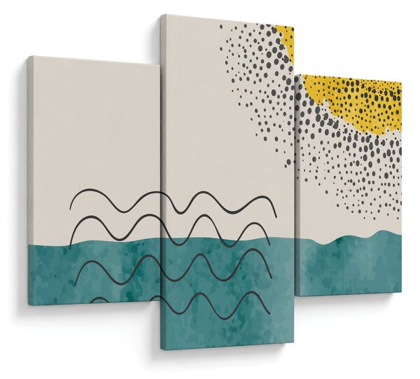 Kép - Absztrakt festmény a strandról N⁰1 (90x60 cm)