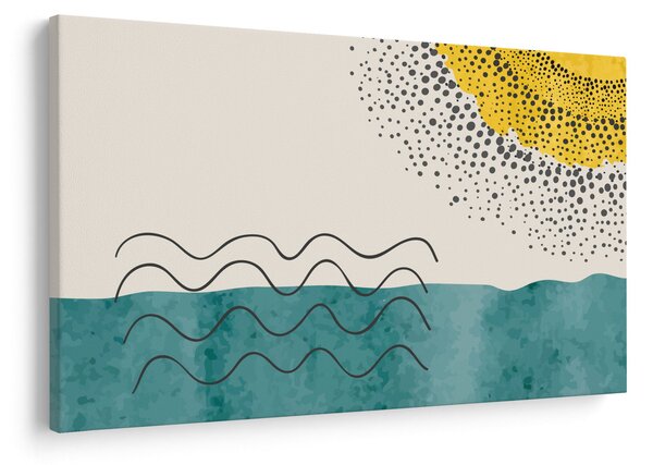 Kép - Absztrakt festmény a strandról N⁰1 (90x60 cm)