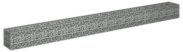 Horganyzott acél gabion magaságyás 360 x 30 x 30 cm