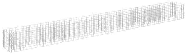 Horganyzott acél gabion magaságyás 360 x 30 x 30 cm