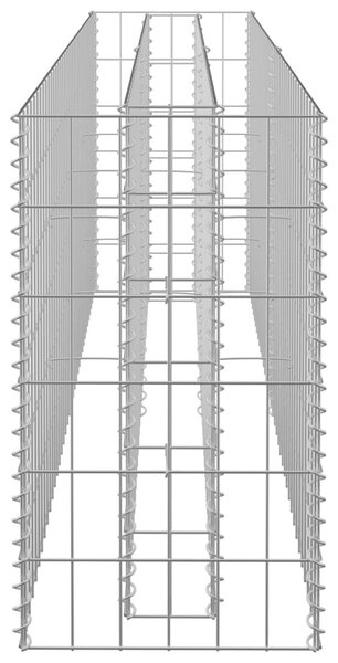 VidaXL horganyzott acél gabion magaságyás 180 x 30 x 60 cm