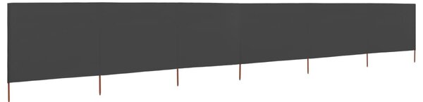 Antracitszürke szövet 6-paneles szélfogó 800 x 120 cm