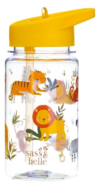 Drink Up Safari gyerek vizespalack szívószállal, 400 ml - Sass & Belle