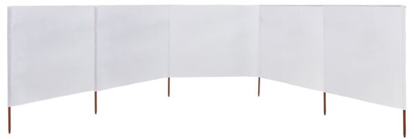 Homokfehér szövet 5-paneles szélfogó 600 x 80 cm