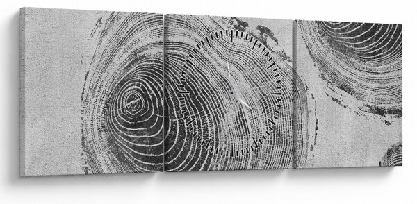 Kép - Fa motívum (órával) (90x30 cm)