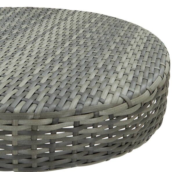 Szürke polyrattan kerti asztal 60,5 x 106 cm