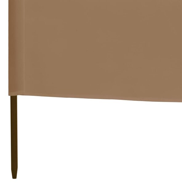 3 paneles tópszínű szövet szélfogó 400 x 80 cm