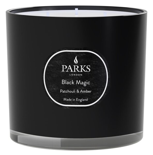 Black Magic pacsuli és borostyán illatú illatgyertya, égési idő 56 óra - Parks Candles London