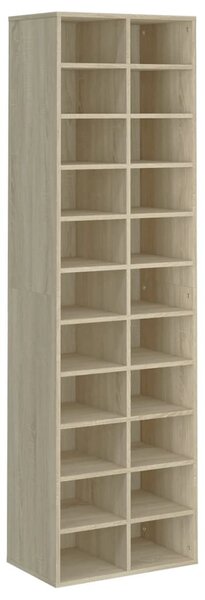 Sonoma tölgy színű szerelt fa cipősszekrény 54 x 34 x 183 cm
