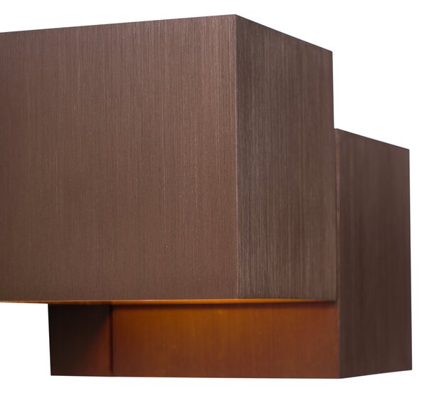 Modern fali lámpa sötét bronz 2-lámpás - Transfer Double