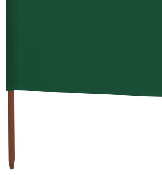 3 paneles zöld szövet szélfogó 400 x 80 cm