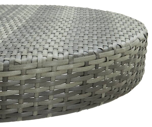 Szürke polyrattan kerti asztal 75,5 x 106 cm