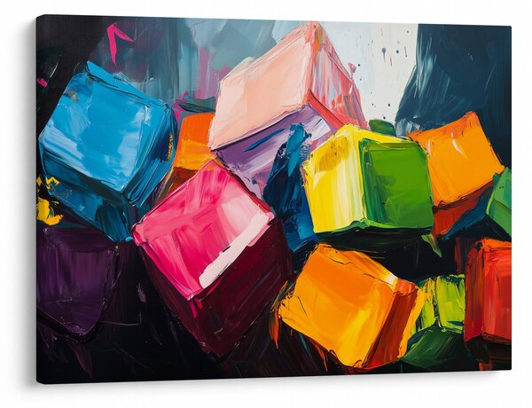 Kép - Színes kockák (70x50 cm)