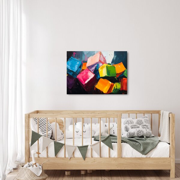 Kép - Színes kockák (70x50 cm)