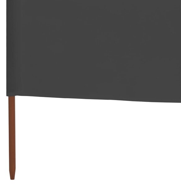 Antracitszürke szövet 6-paneles szélfogó 800 x 160 cm