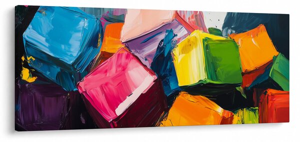 Kép - Színes kockák (120x50 cm)