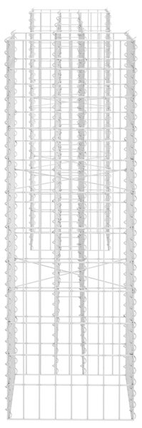 H alakú acéldrót virágtartó gabion 260 x 40 x 120 cm