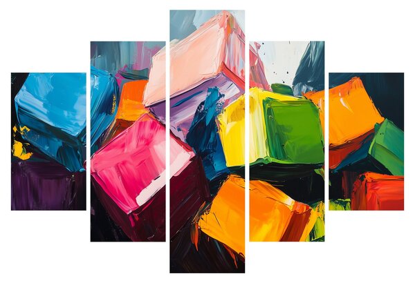 Kép - Színes kockák (150x105 cm)