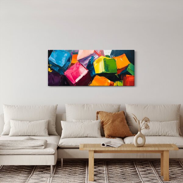 Kép - Színes kockák (120x50 cm)